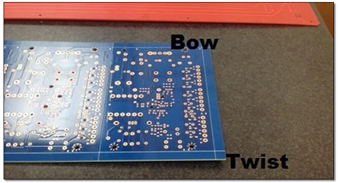 bent and warped printed circuit board